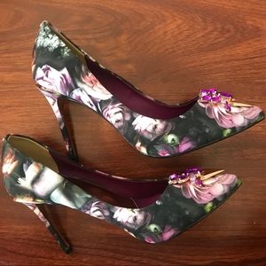 Ted Baker floral print stiletto pumps size 40/10